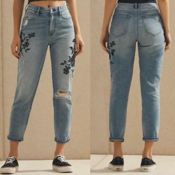 pacsun mom jeans black